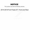 Kugel Front Rear Wheel Bearing Kit For 2014-2018 Ford Fiesta ST K70-101444
